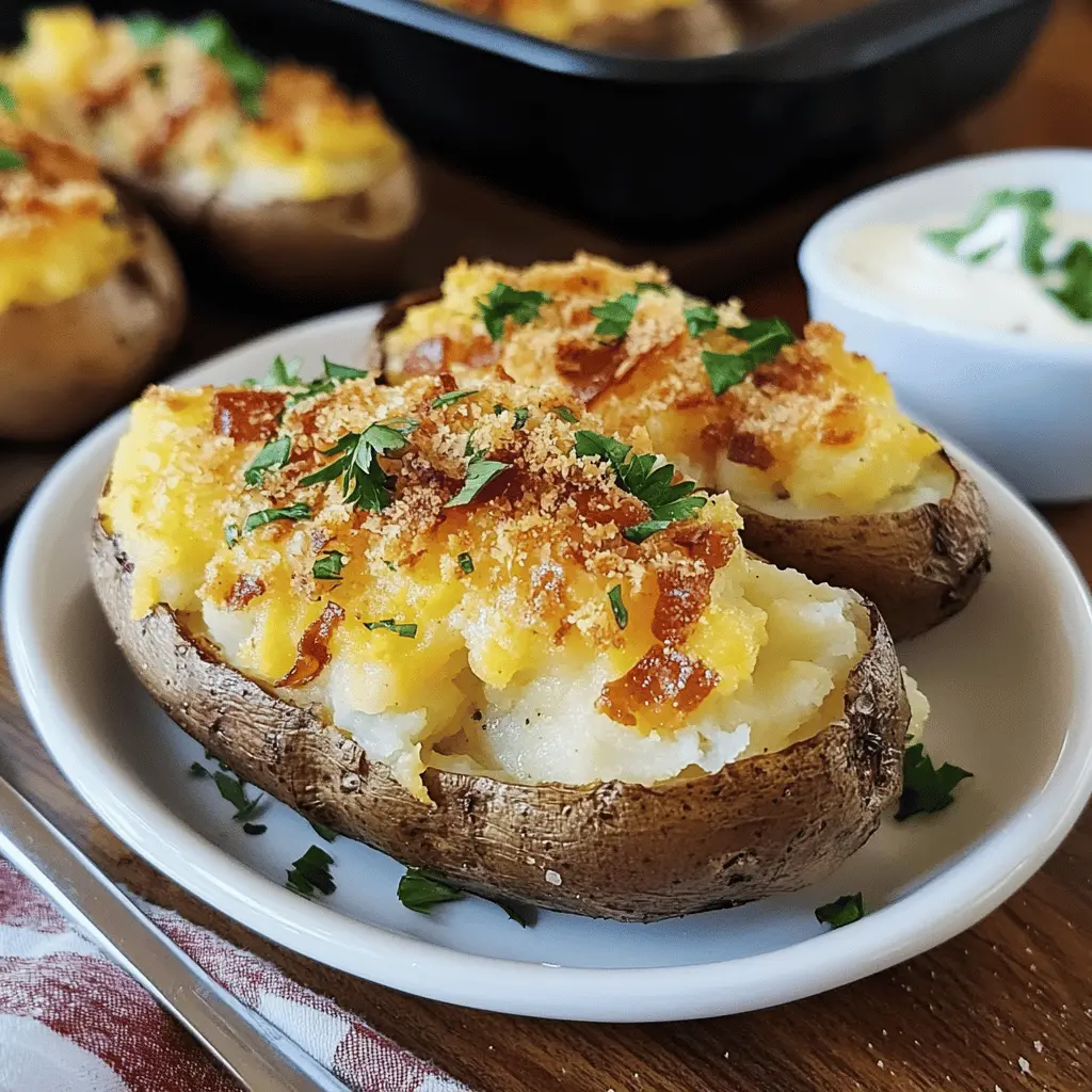 These restaurant-style baked potatoes are crispy on the outside and fluffy on the inside, just like you’d find at your favorite steakhouse! Perfectly seasoned and topped with butter, sour cream, and chives, they are the ultimate side for any meal. Save this recipe to impress your family or serve at your next dinner party!