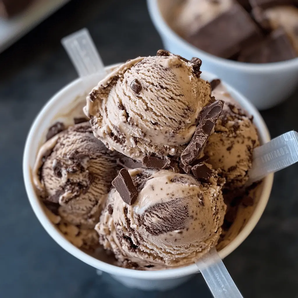 This Brownie Fudge Swirl Ice Cream is a chocolate lover's dream! Packed with rich brownie chunks and a luscious fudge swirl, it's the perfect treat for warm days or cozy nights. Whether for a birthday party, family gathering, or just a sweet indulgence, this ice cream will surely satisfy your cravings. Save this recipe for a deliciously creamy dessert you'll love to make again and again!