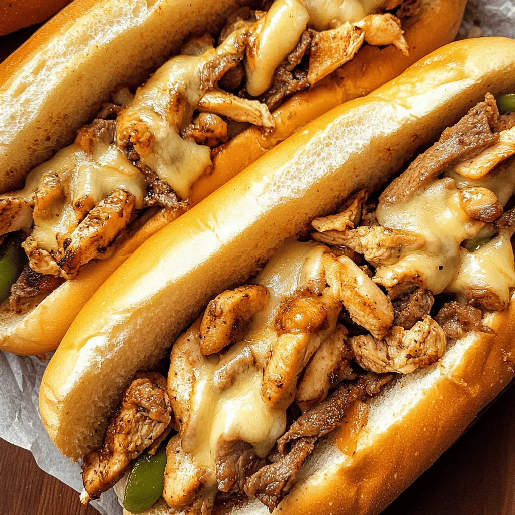 Get ready to enjoy a deliciously cheesy Chicken Cheese Steak Sandwich! This recipe features tender chicken, melted cheese, and sautéed peppers for a delightful flavor combo. Perfect for game days, family dinners, or a quick lunch. Don't forget to save this pin for your next sandwich craving!