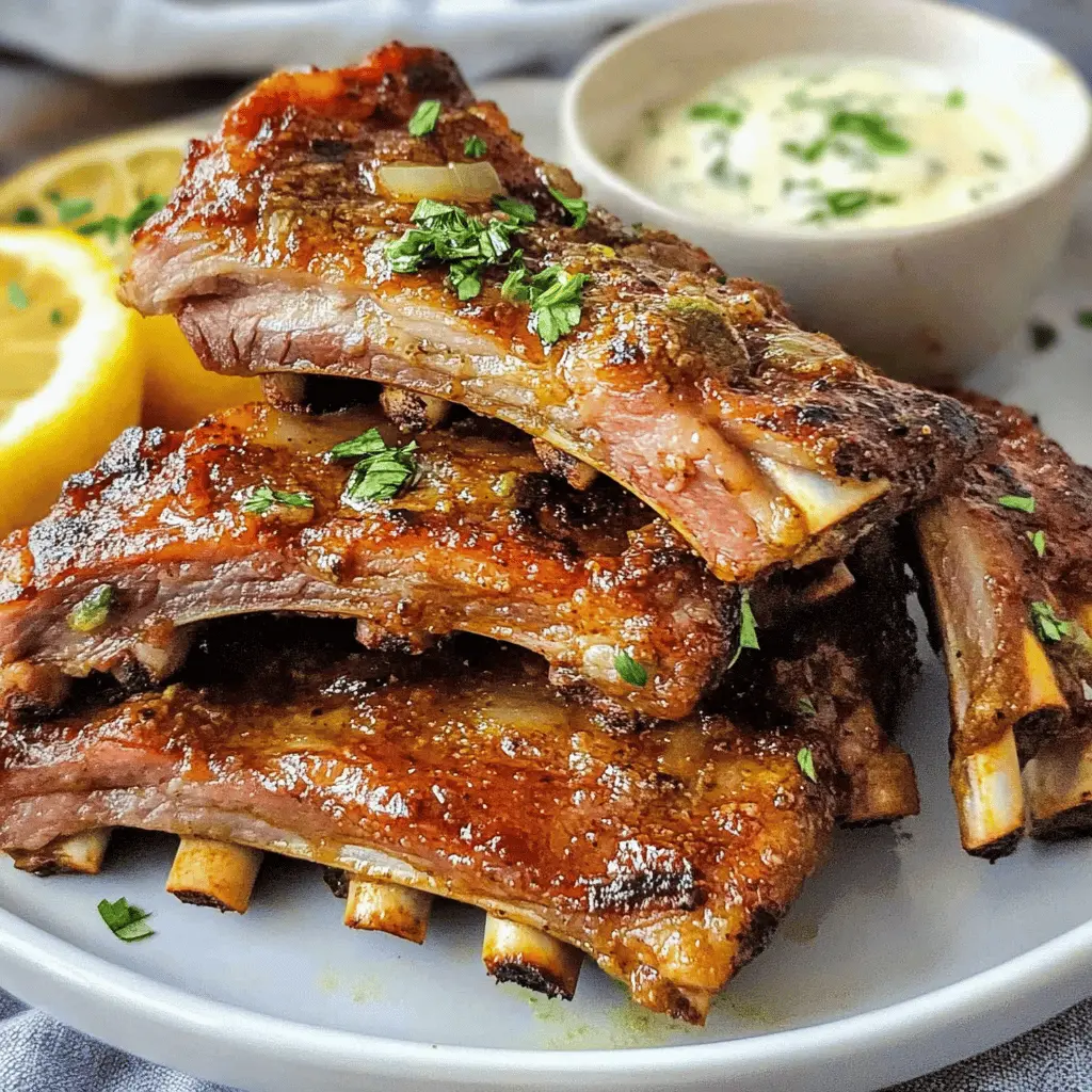Get ready for a delicious meal with these Easy Greek Ribs! Marinated in a zesty blend of olive oil, lemon, and Mediterranean herbs, these ribs are first baked to perfection and then grilled for that amazing smoky finish. Perfect for summer cookouts or weeknight dinners. Save this recipe for your next gathering and impress your guests with these flavorful, tender ribs!