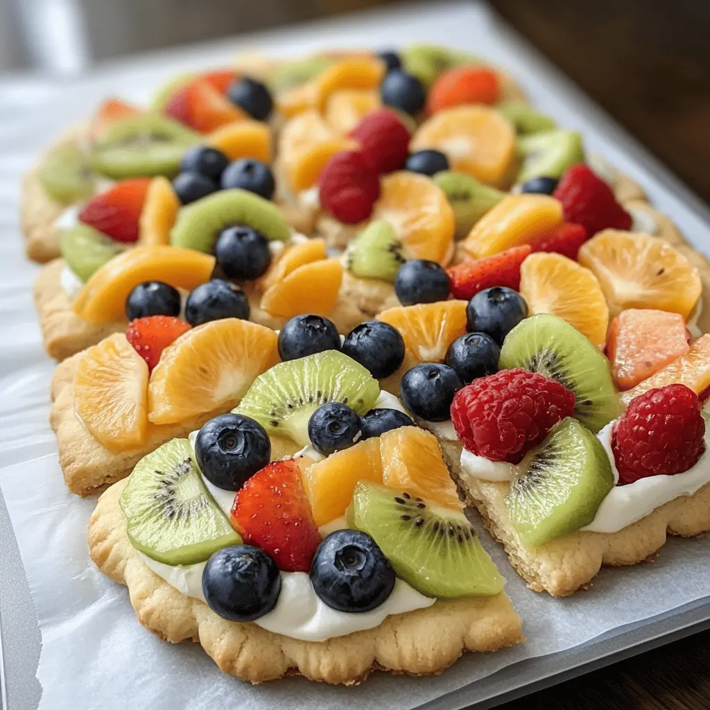 These vibrant Fruit Pizza Cookies are a fun twist on a classic treat! Made with a buttery cookie base, topped with creamy frosting, and loaded with fresh, colorful fruits. Perfect for summer gatherings, birthdays, or just a sweet snack! Save this recipe for an easy dessert that everyone will love. Enjoy making memories with these delicious cookies!