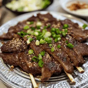 Juicy and tender Grilled Korean Short Ribs are the perfect blend of sweet and savory flavors! Marinated in a delicious mix of soy sauce, garlic, and sesame oil, these ribs are an easy crowd-pleaser. Ideal for your next barbecue or family dinner, don’t forget to save this recipe for a unique and tasty experience on your grill!