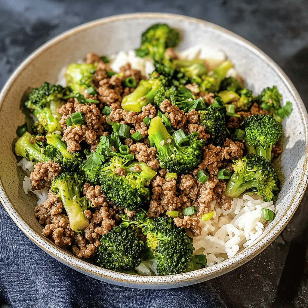 This easy Ground Beef and Broccoli recipe is a perfect meal for busy weeknights! Packed with protein and vibrant greens, it's a quick stir-fry that brings delicious flavors to your table. Ready in just 30 minutes, it’s ideal for busy families and makes great leftovers. Save this pin for your next dinner idea that everyone will love!