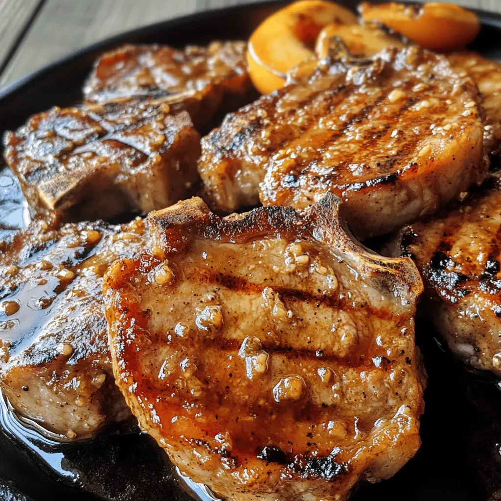 Fire up the grill for these juicy grilled pork chops with a zesty spicy peach glaze! Perfectly caramelized with a sweet and tangy flavor, this recipe is a hit for summer BBQs or weeknight dinners. Don't forget to save this delicious dish for your next gathering or family meal!