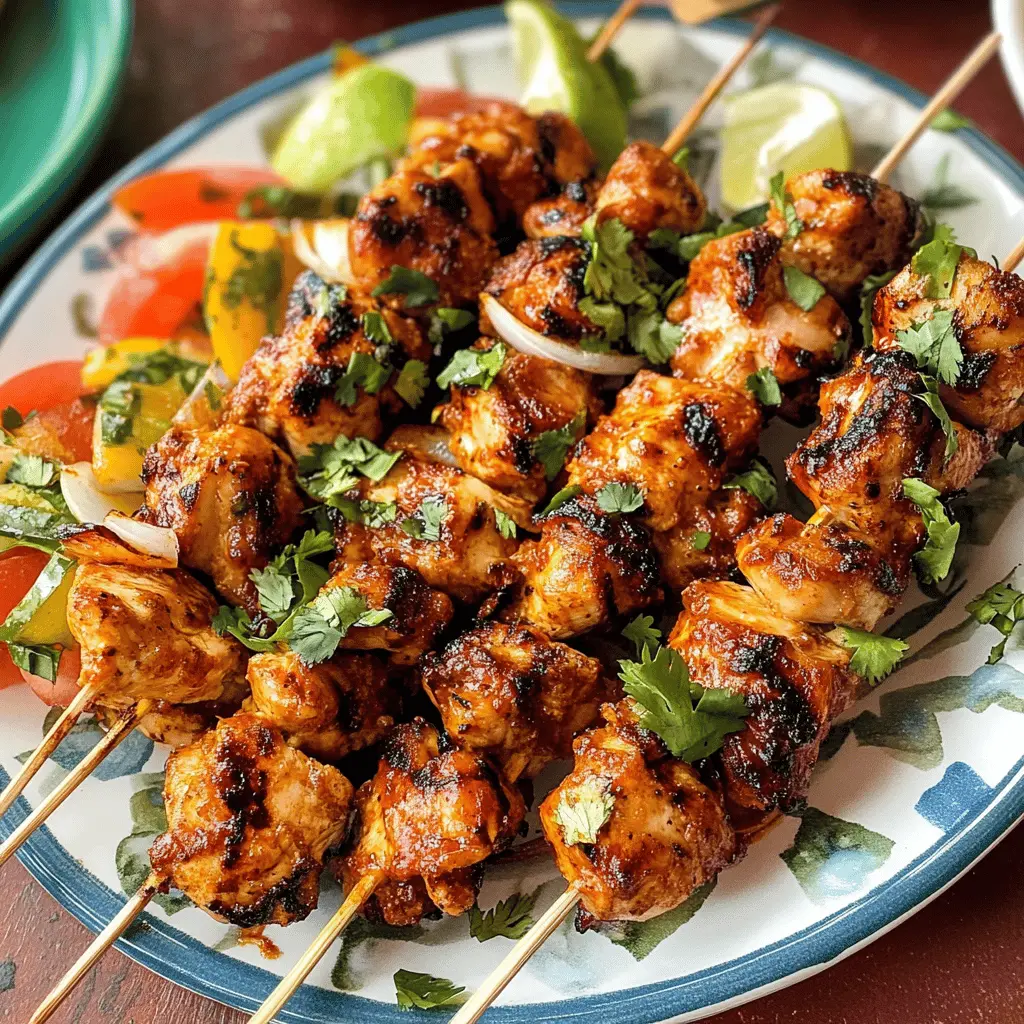 Get ready to spice up your grilling game with these Mexican Barbecue Chicken Skewers! Perfectly marinated in a flavorful blend of spices and lime juice, these skewers are juicy and packed with bold taste. Ideal for summer cookouts, family gatherings, or a quick weeknight dinner. Save this recipe and enjoy a taste of Mexico in your backyard!