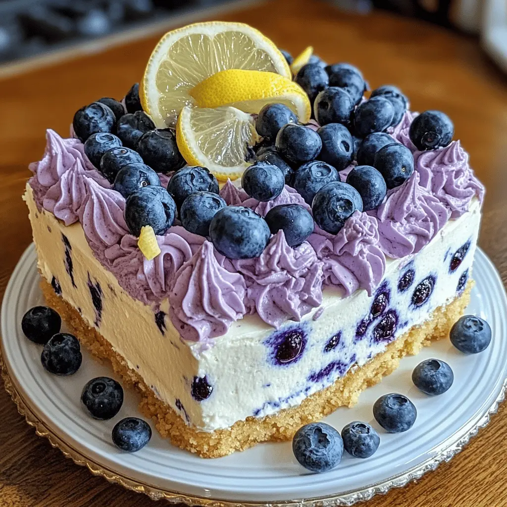 This No-Bake Lemon Dazzling Blueberry Cream Cake is a refreshing treat perfect for warm days! With layers of creamy lemon filling and fresh blueberries, it’s a showstopper that requires no oven. Ideal for summer gatherings, picnics, or whenever you crave something sweet and fruity. Don't forget to save this recipe for your next celebration!