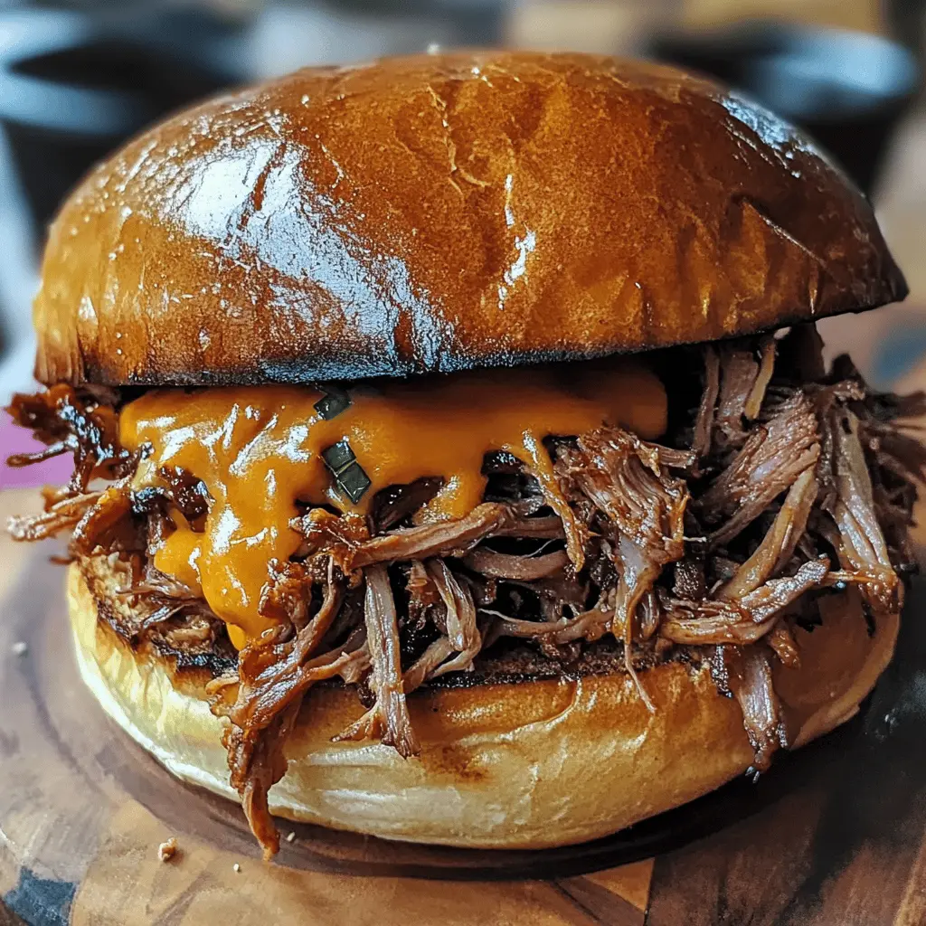 Looking for a hearty and flavorful meal? Try this Pulled Beef Sandwich recipe that combines tender, slow-cooked beef with your favorite BBQ sauce on a fresh bun. Perfect for a family dinner or a weekend gathering, these sandwiches are sure to impress. Save this pin for an easy crowd-pleaser that's packed with taste and sure to satisfy your hunger!