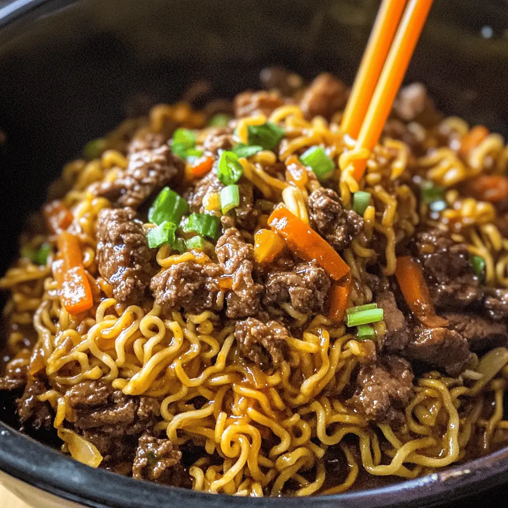 Warm up with this easy Slow Cooker Beef Ramen Noodles recipe! Packed with tender beef and rich broth, it's a cozy meal that's perfect for any night. The addition of fresh veggies and flavorful spices makes it truly special. Save this recipe for your next family dinner or gathering, and enjoy a comforting bowl of goodness!