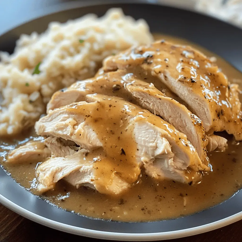 This Slow Cooker Chicken and Gravy is the perfect meal for busy days! Juicy chicken breasts are slow-cooked in a rich gravy, making it a comforting dish everyone will love. Pair it with mashed potatoes or rice for a hearty dinner. Save this recipe now to enjoy a hassle-free, delicious family meal any night!