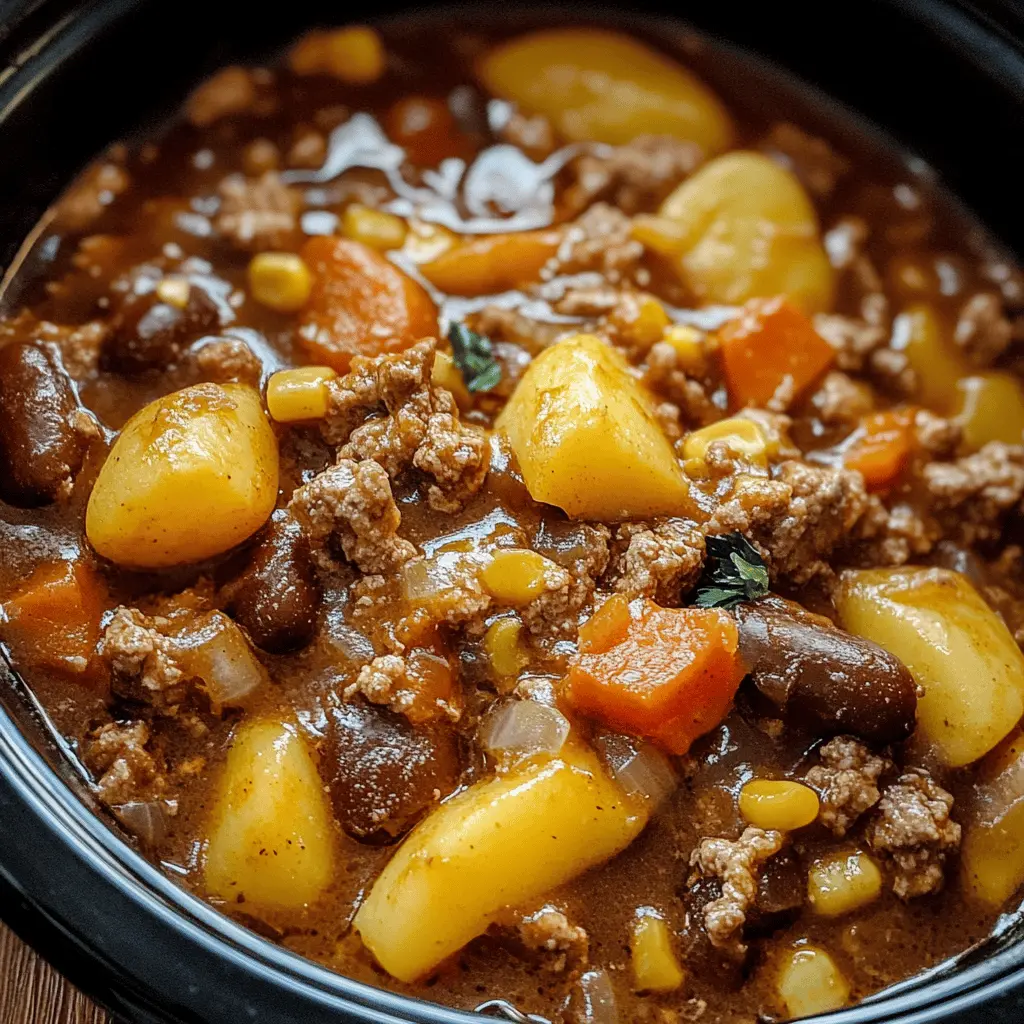 Warm up your dinner table with this hearty Slow Cooker Cowboy Casserole! Packed with ground beef, beans, corn, and melty cheese, it’s the perfect one-pot meal for busy weeknights. Simply prep it in the morning and let the slow cooker do all the work. Save this recipe for an easy family dinner or potluck that'll impress everyone!