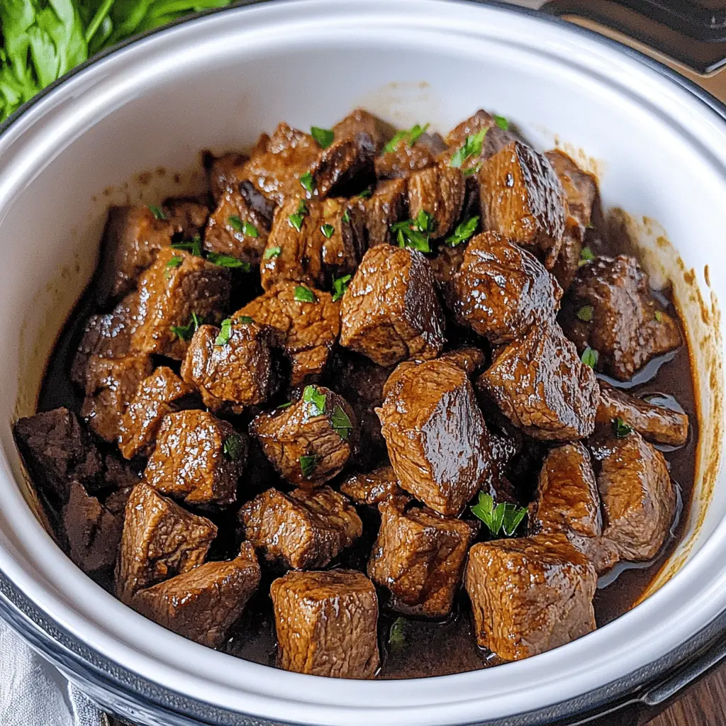 Craving something hearty and delicious? These Slow Cooker Steak Bites are packed with flavor and make for a perfect weeknight dinner! Tender pieces of steak are marinated and slow-cooked to perfection, creating a dish that everyone will love. Save this recipe for a cozy meal or a game day treat! Perfect with rice or veggies!