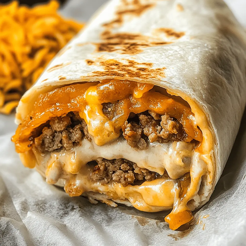 Satisfy your cravings with this Beefy Melt Burrito, packed with seasoned beef, gooey cheese, and a zesty sauce for that perfect kick. It's the ultimate comfort food that's quick to prepare and oh-so-delicious. Perfect for a busy weeknight or a weekend treat! Save this recipe now for a taste of Taco Bell at home!