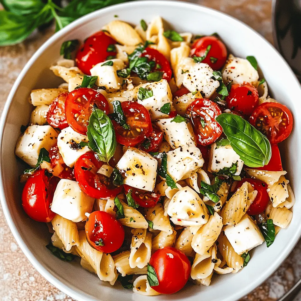 Easy Caprese Pasta Salad Recipe with Fresh Mozzarella