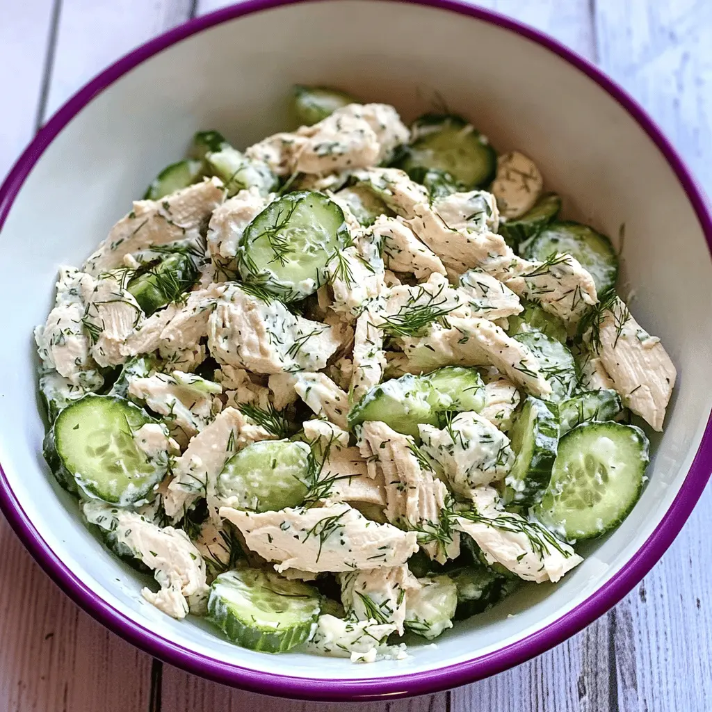 Easy Cucumber Dill Greek Yogurt Chicken Salad
