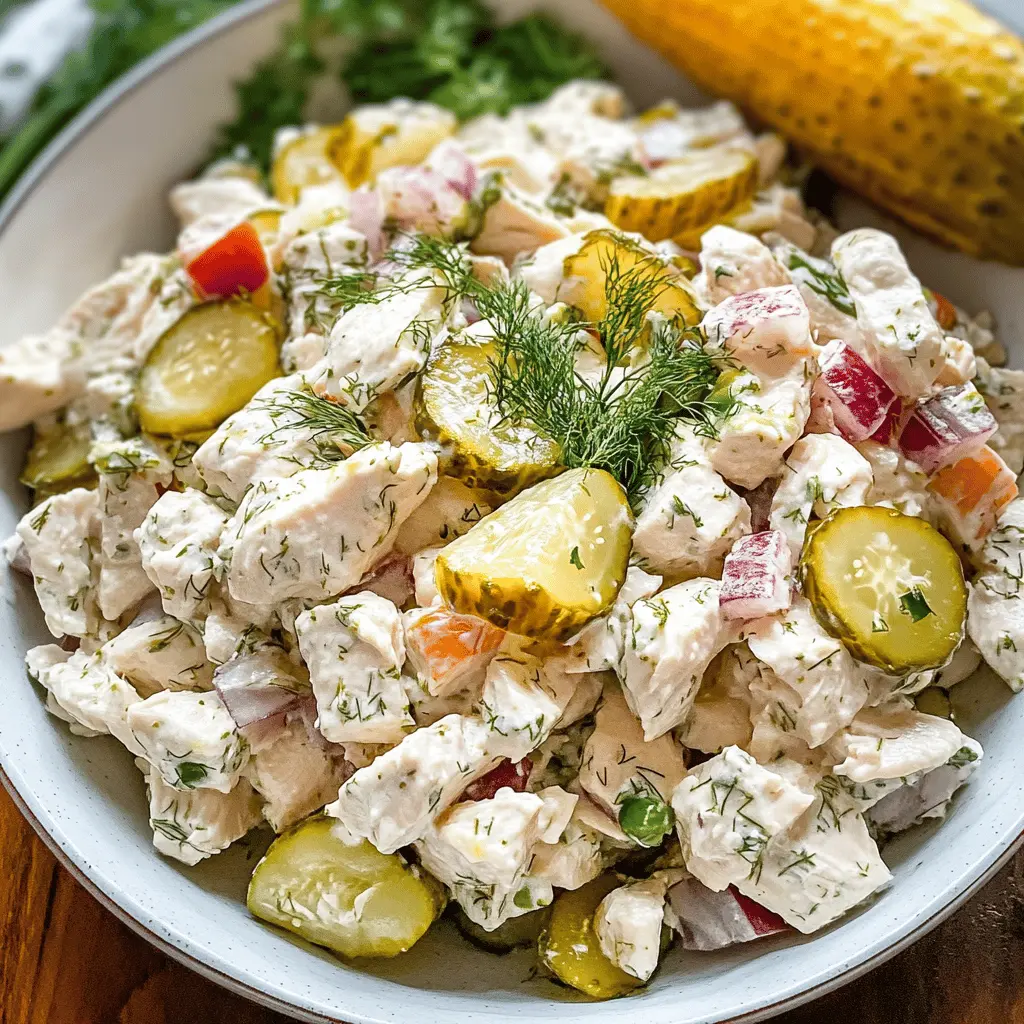 Easy Dill Pickle Chicken Salad Recipe
