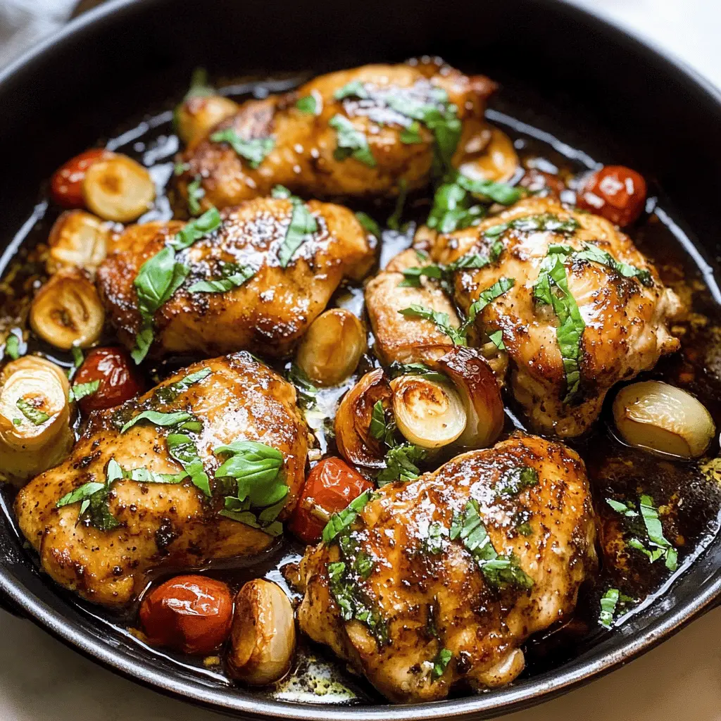 Easy One Pan Balsamic Chicken Dinner