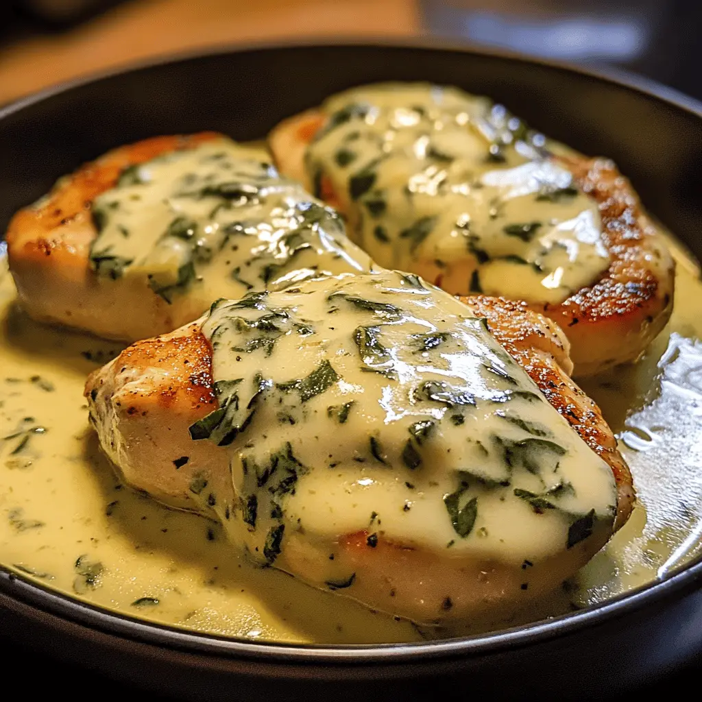 Easy Mozzarella Chicken in Creamy Basil Sauce