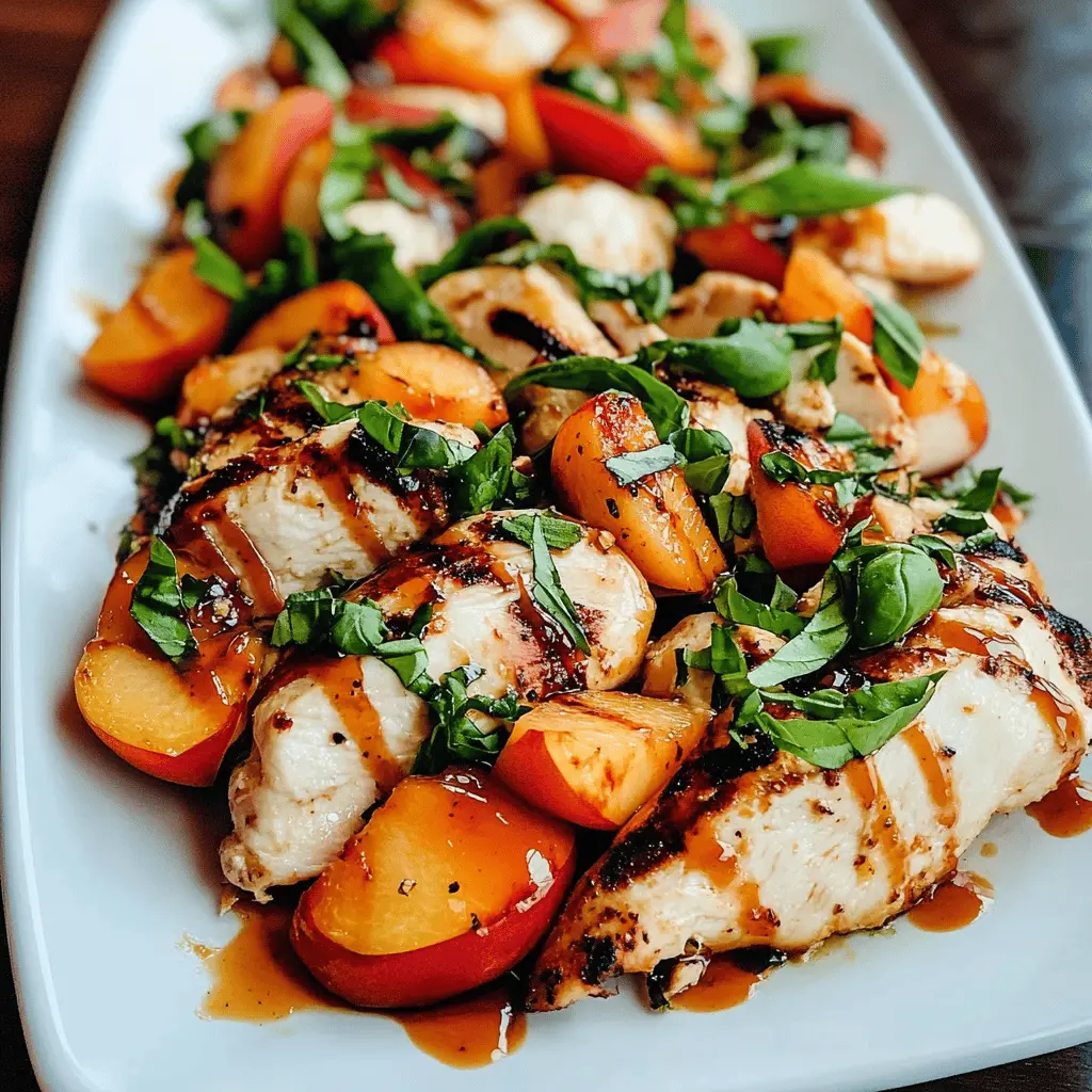 Easy Peach Caprese Grilled Chicken Recipe