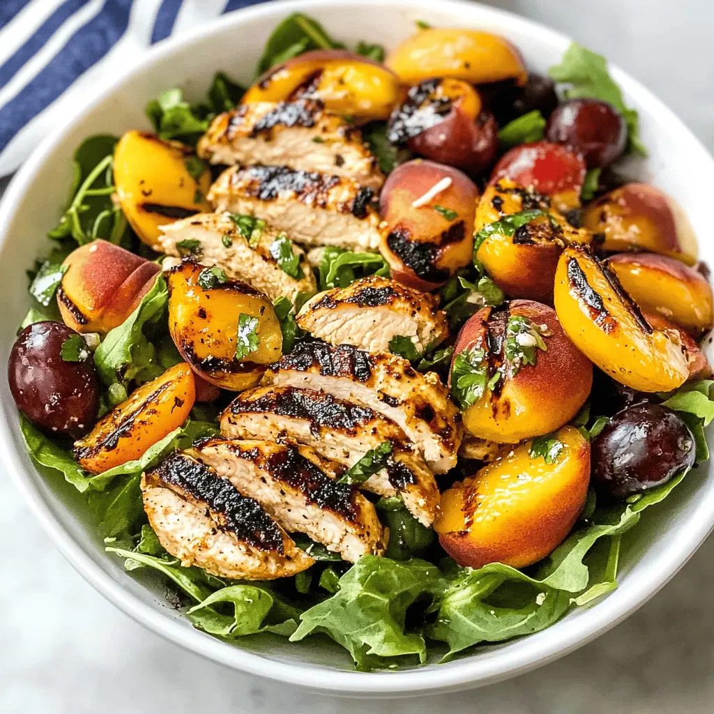 Easy Grilled Peach Chicken Salad Recipe