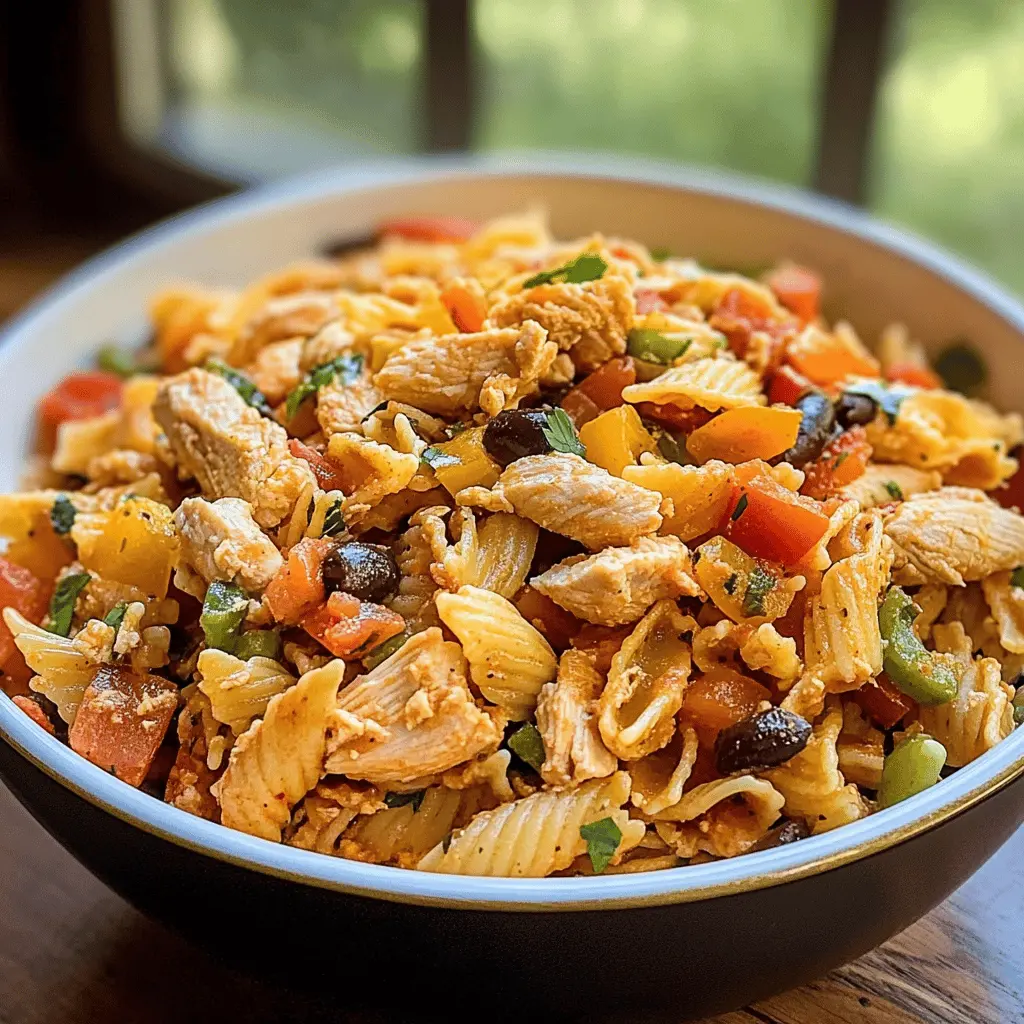 Easy Chicken Fajita Pasta Salad Recipe