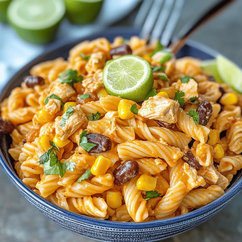 Easy Zesty Chicken Enchilada Pasta Salad Recipe