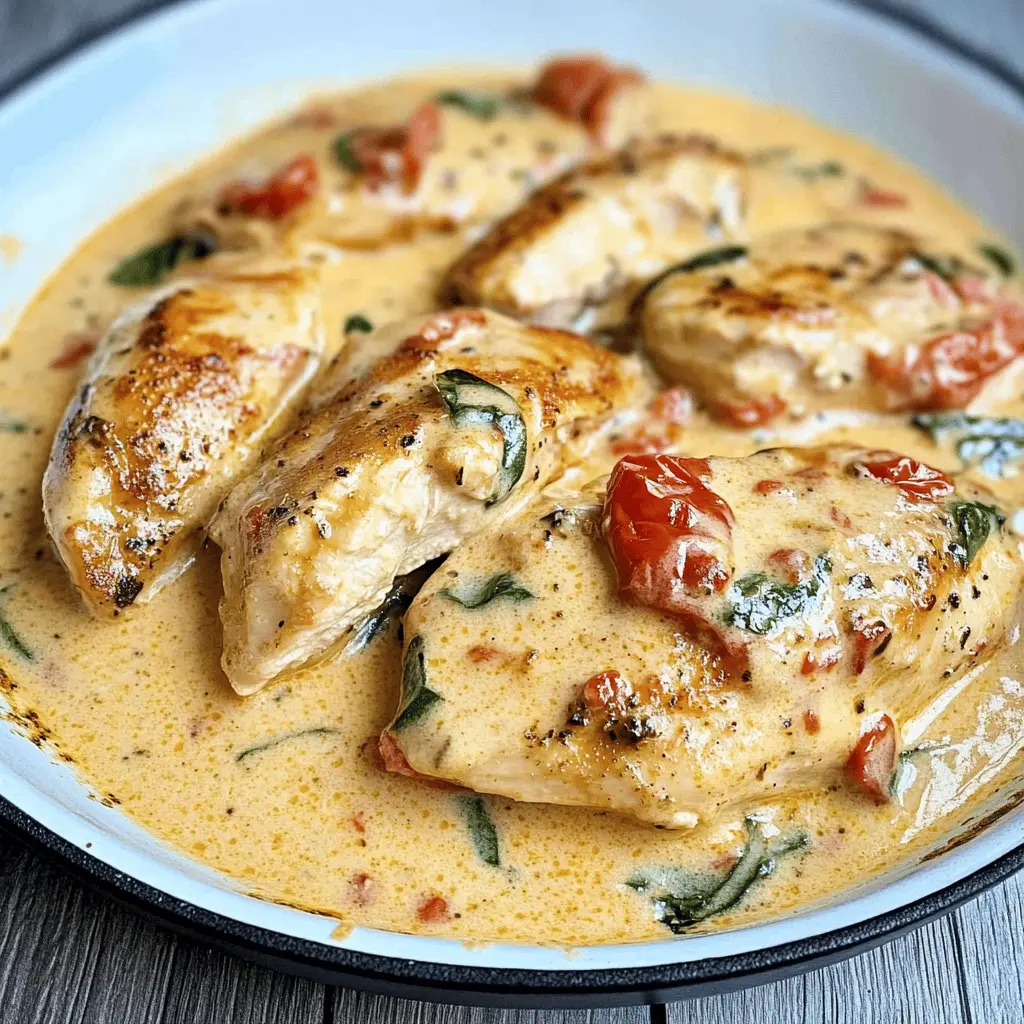 Easy Chicken with Tomato Basil Cream Sauce