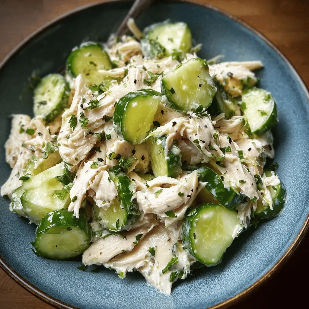 Fresh Cucumber Chicken Salad Recipe – Light and Easy