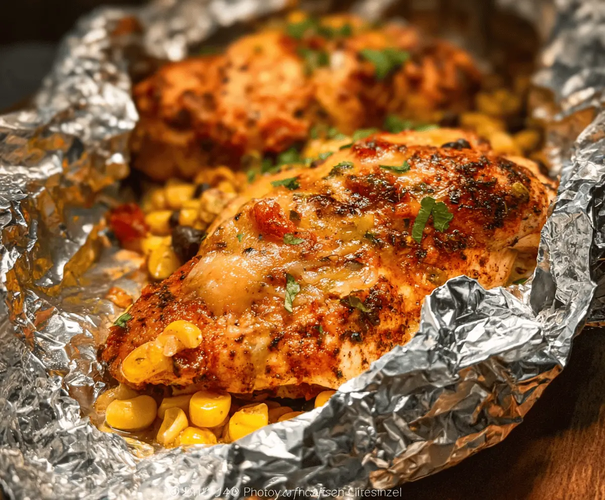 Easy Santa Fe Chicken Foil Packets