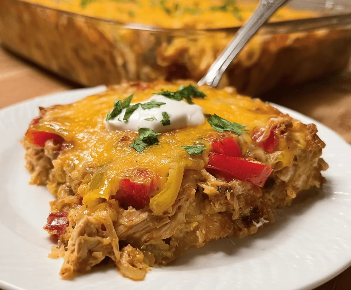 Easy Chicken Fajita Casserole Recipe