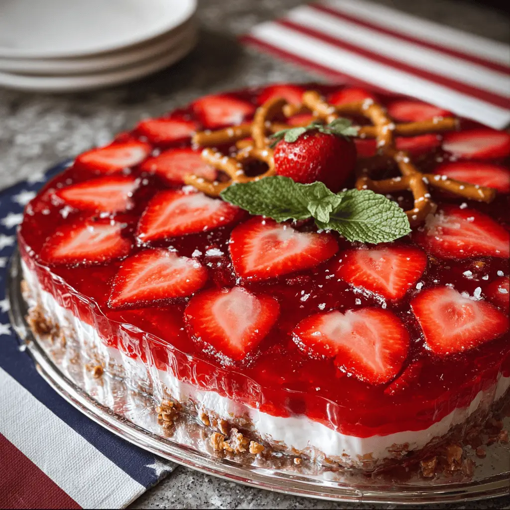 Easy Strawberry Pretzel Jello Salad Recipe