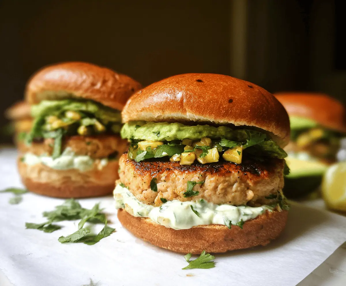 Easy Honey Jalapeño Turkey Burgers with Creamy Avocado Sauce
