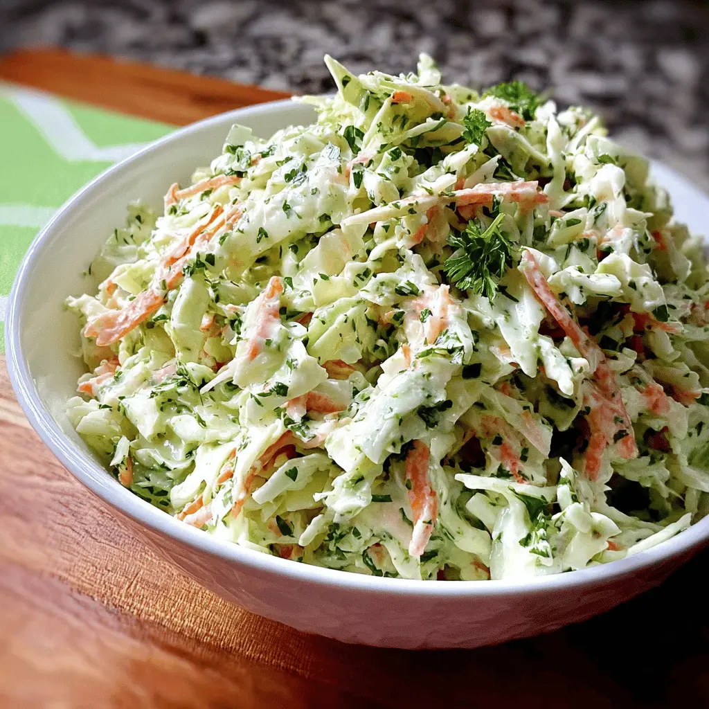 Easy Creamy Cilantro Lime Coleslaw Recipe