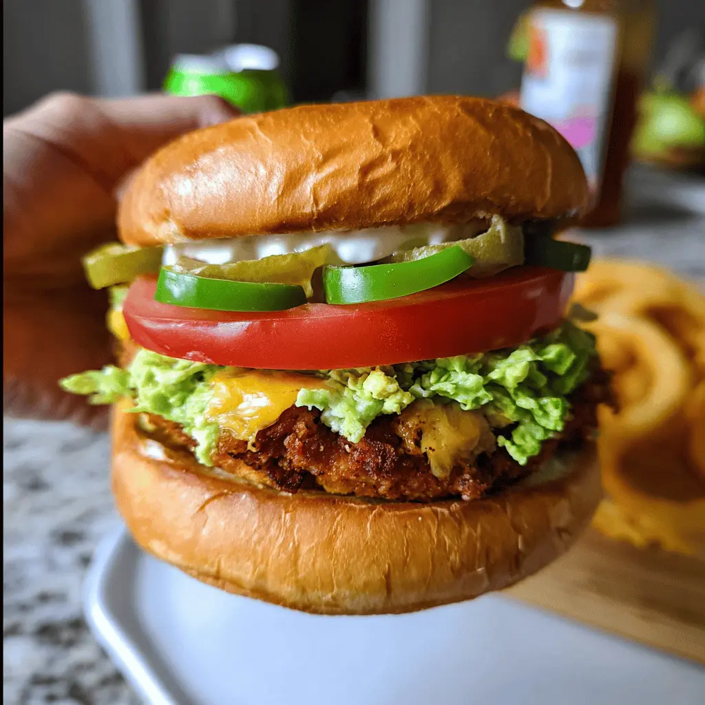 Easy Jalapeño Pepper Jack Chicken Burger Recipe