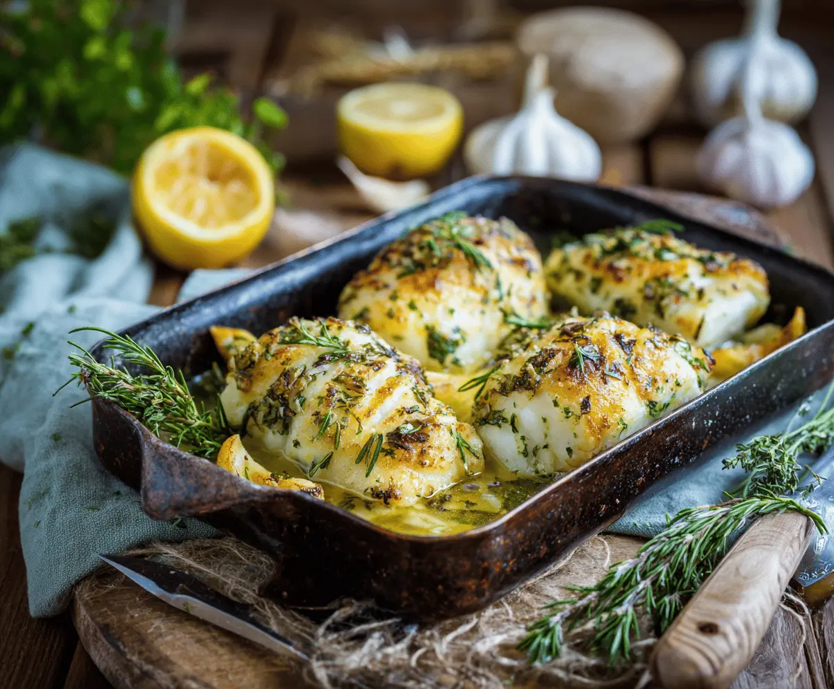 Baked Cod with Herbs