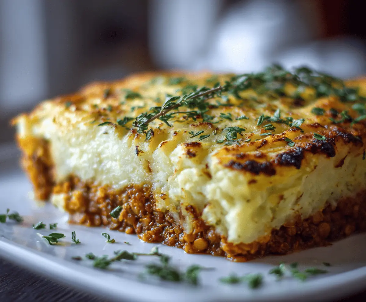 Vegan Lentil Shepherd's Pie