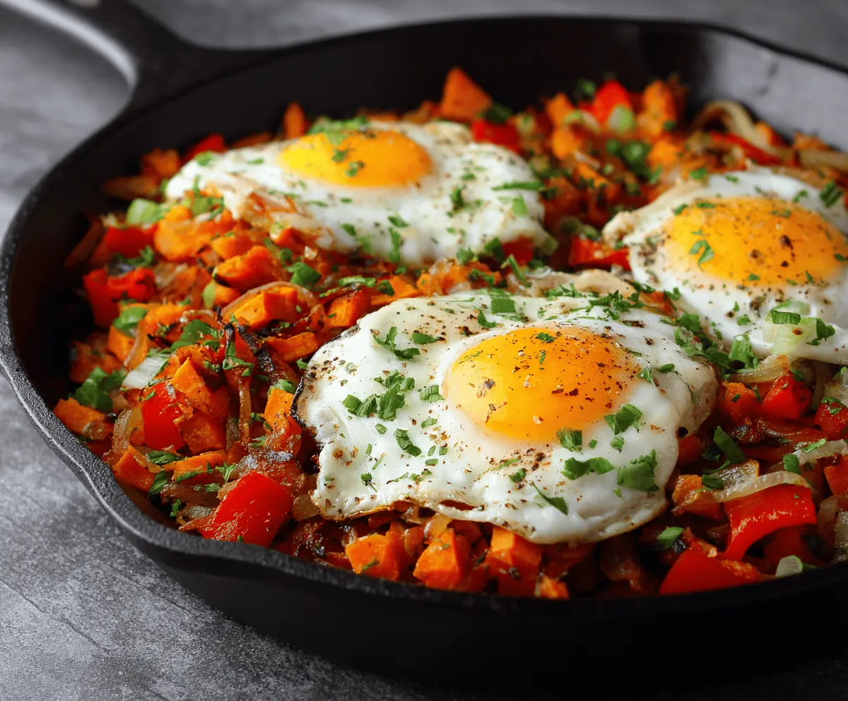 Sweet Potato Hash with Eggs