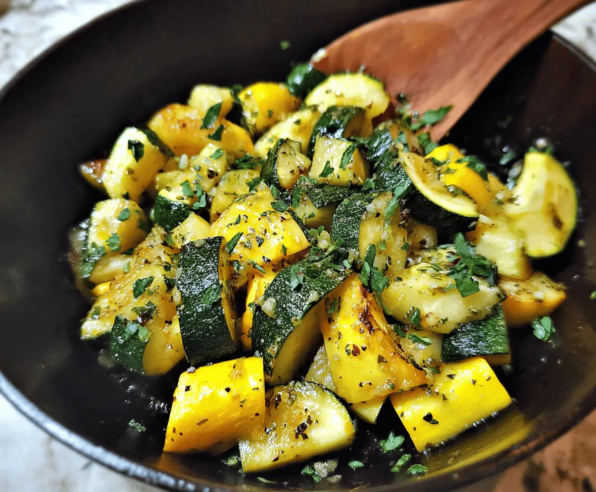 Easy Low Carb Garlic Butter Zucchini and Squash