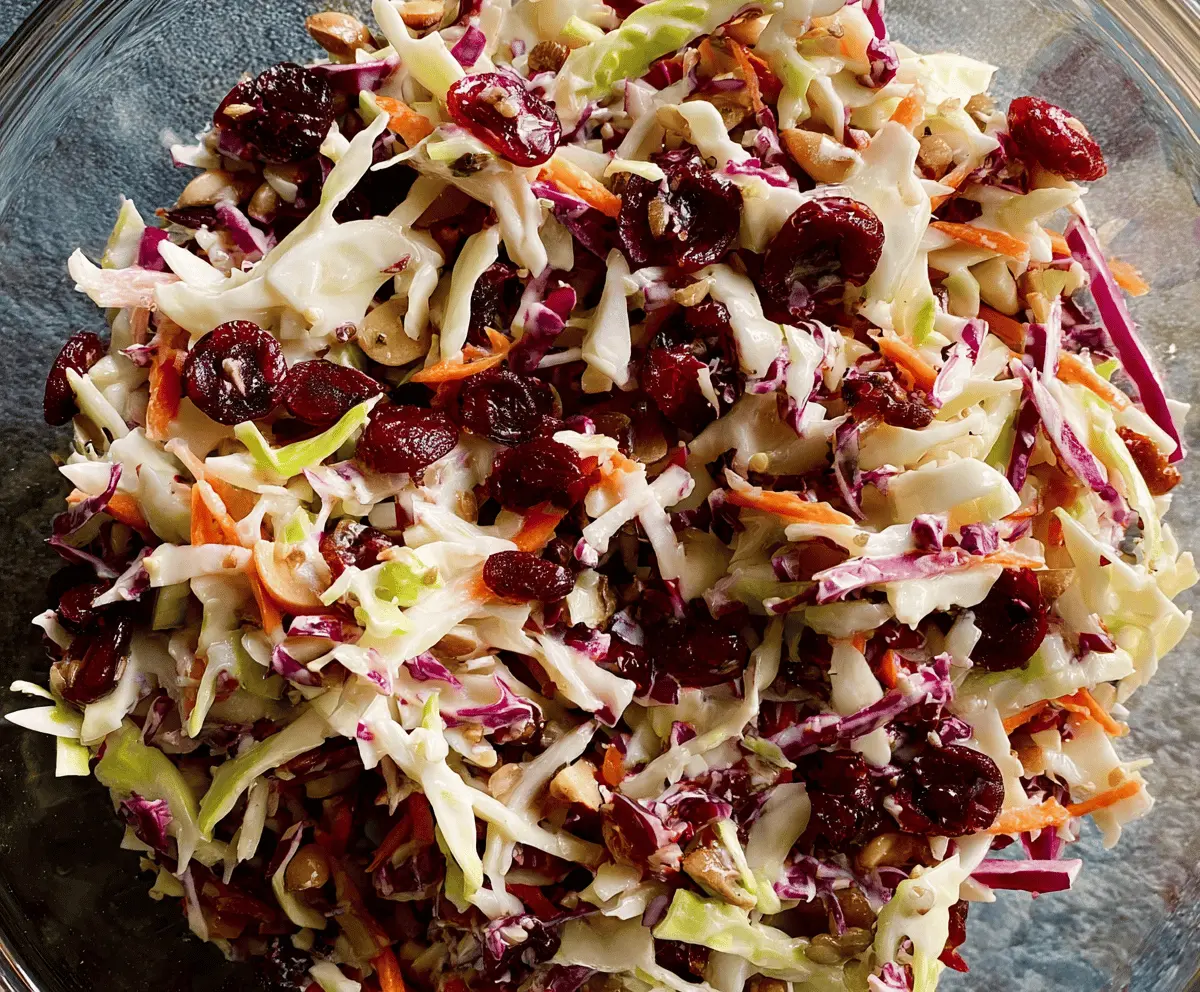 Easy Cranberry Coleslaw Recipe for Holidays