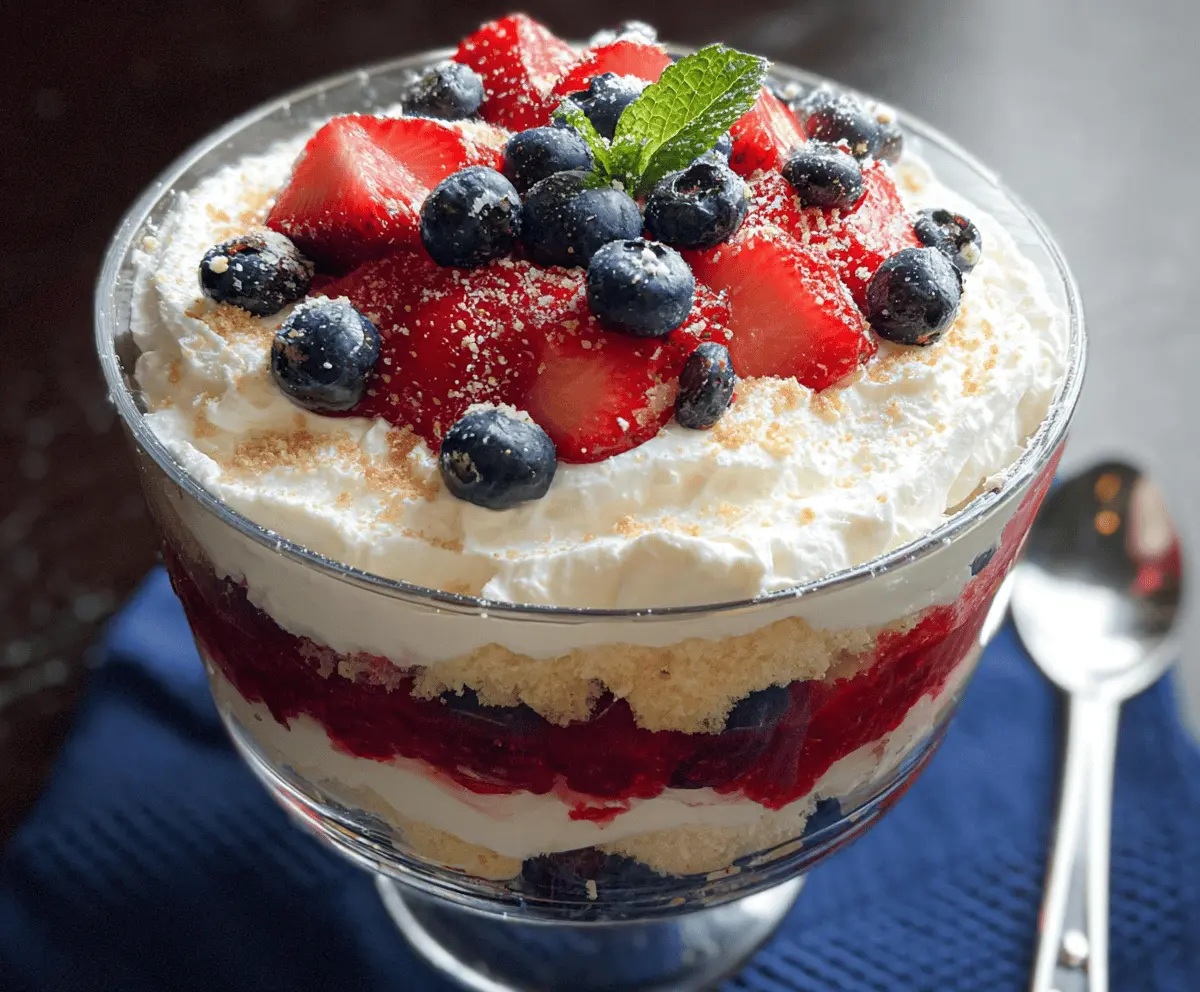 Easy 4th of July Trifle Dessert Recipe