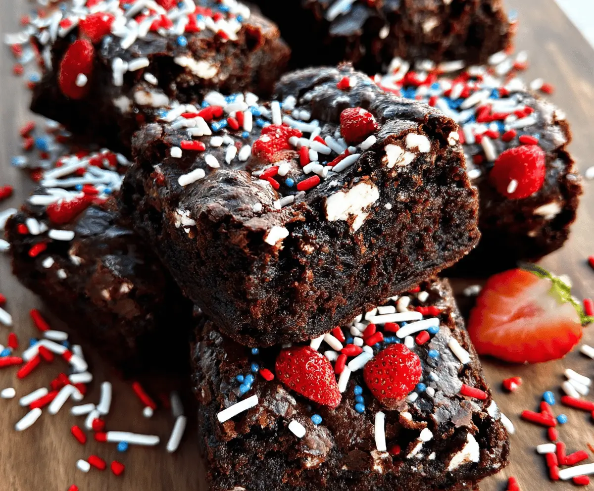 Easy Patriotic 4th of July Brownies