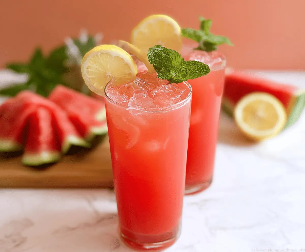 Copycat Chick-fil-A Watermelon Mint Lemonade Recipe