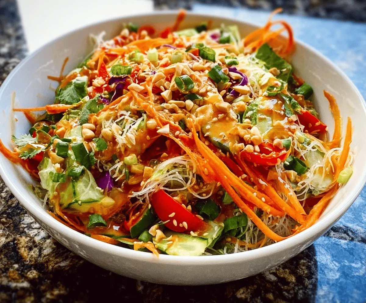 Fresh Spring Roll Salad With Spicy Ginger Dressing