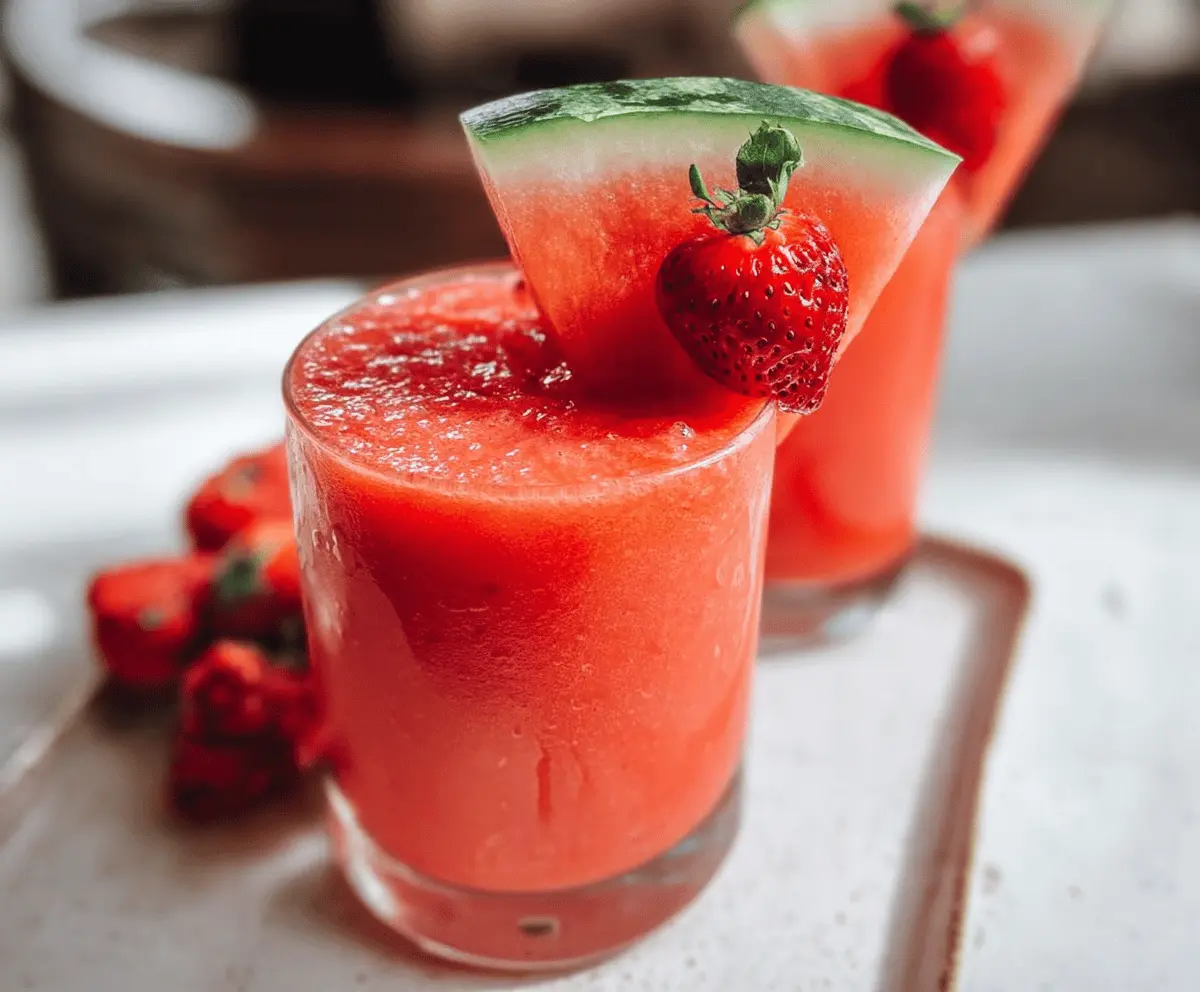 Refreshing Strawberry Watermelon Smoothie Recipe