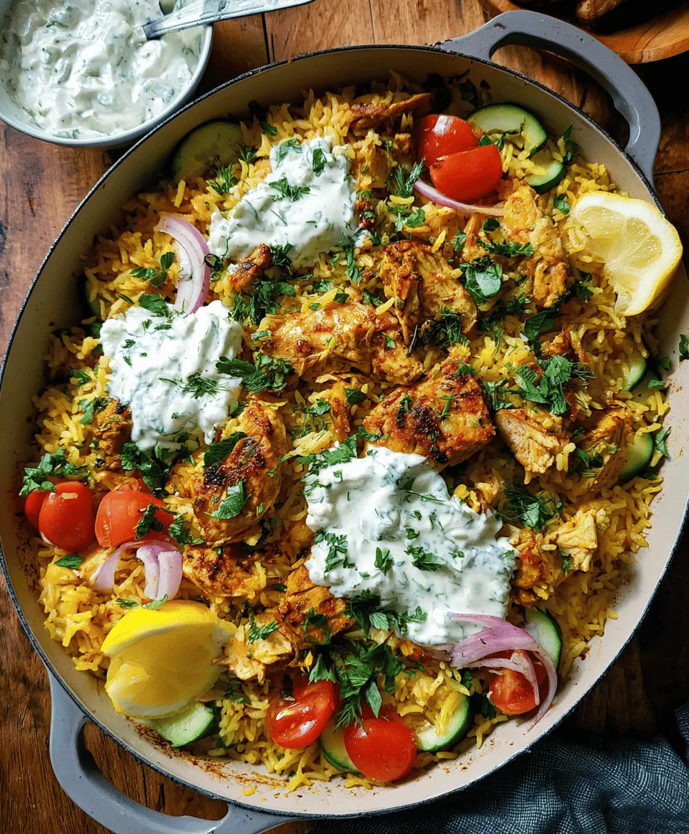 Easy Dump and Bake Chicken Tzatziki Rice