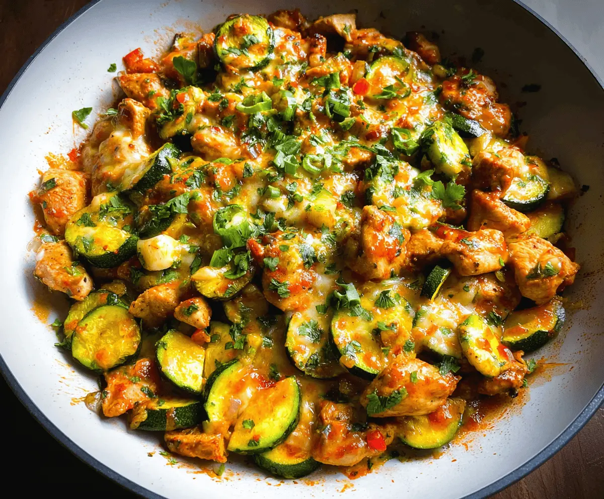 Easy Tex Mex Chicken and Zucchini Skillet
