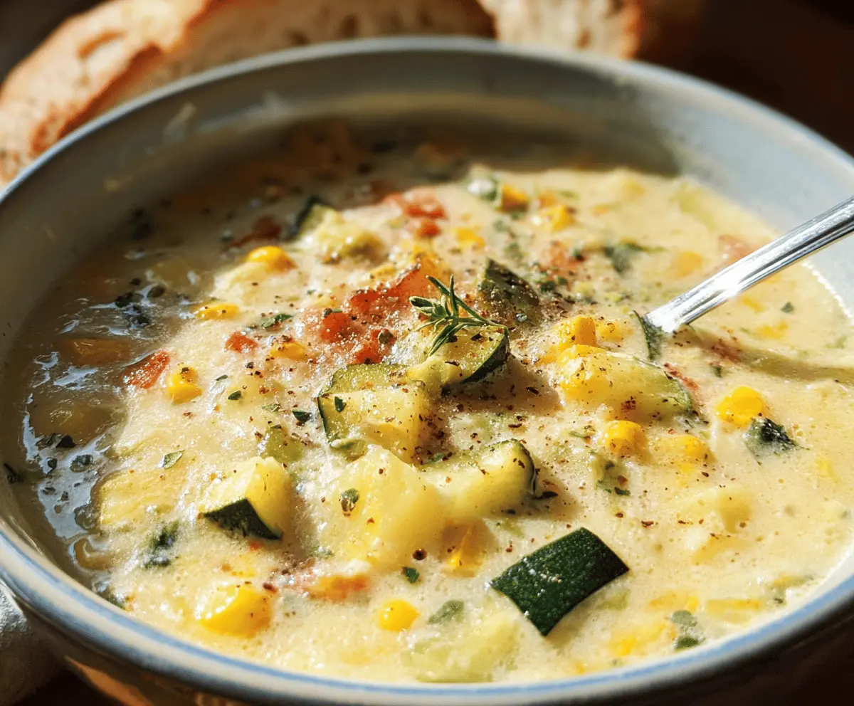 Easy Summer Corn and Zucchini Chowder Recipe