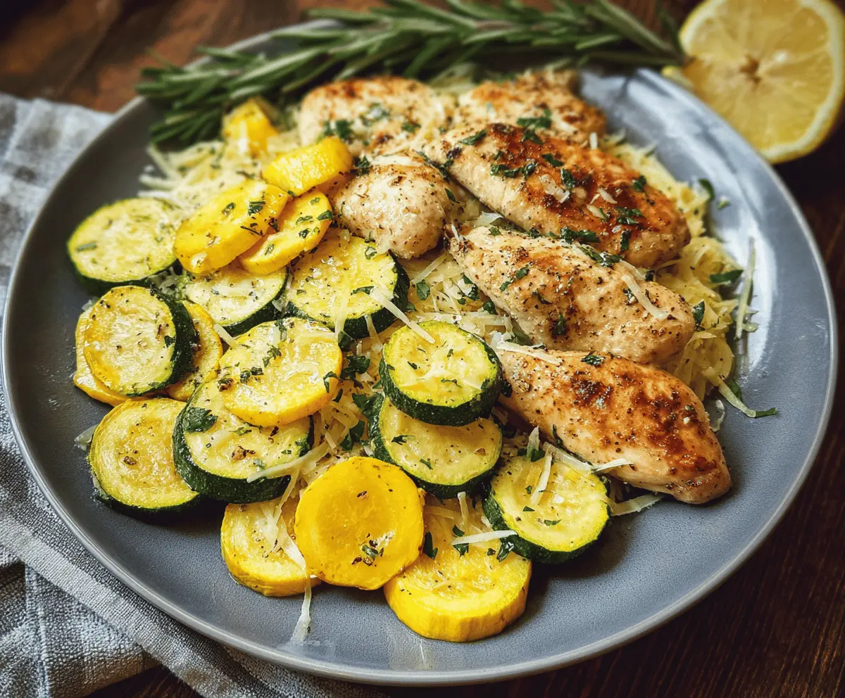 Easy Healthy Chicken Breast with Zucchini and Squash