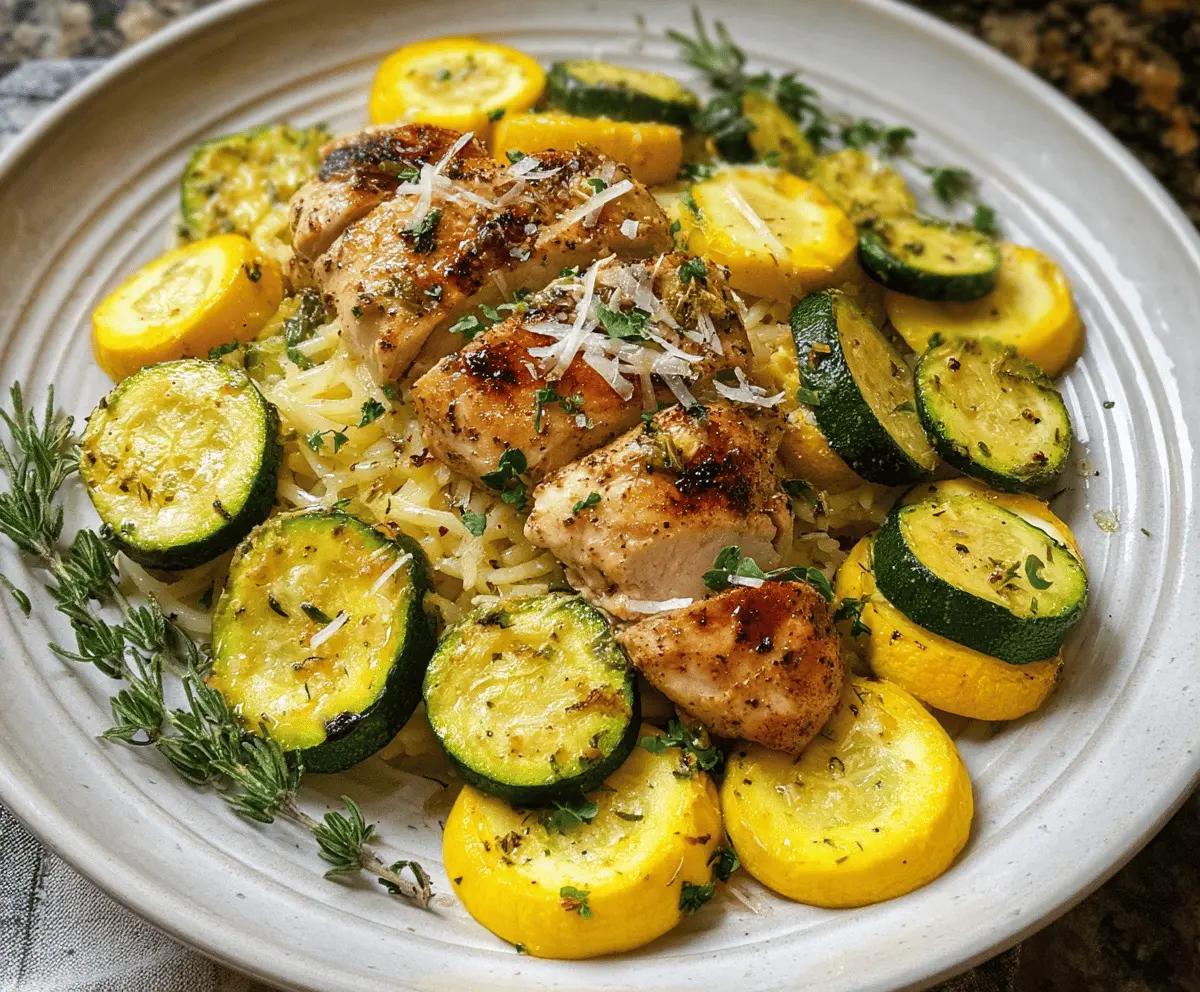 Easy Healthy Chicken Breast with Zucchini and Squash