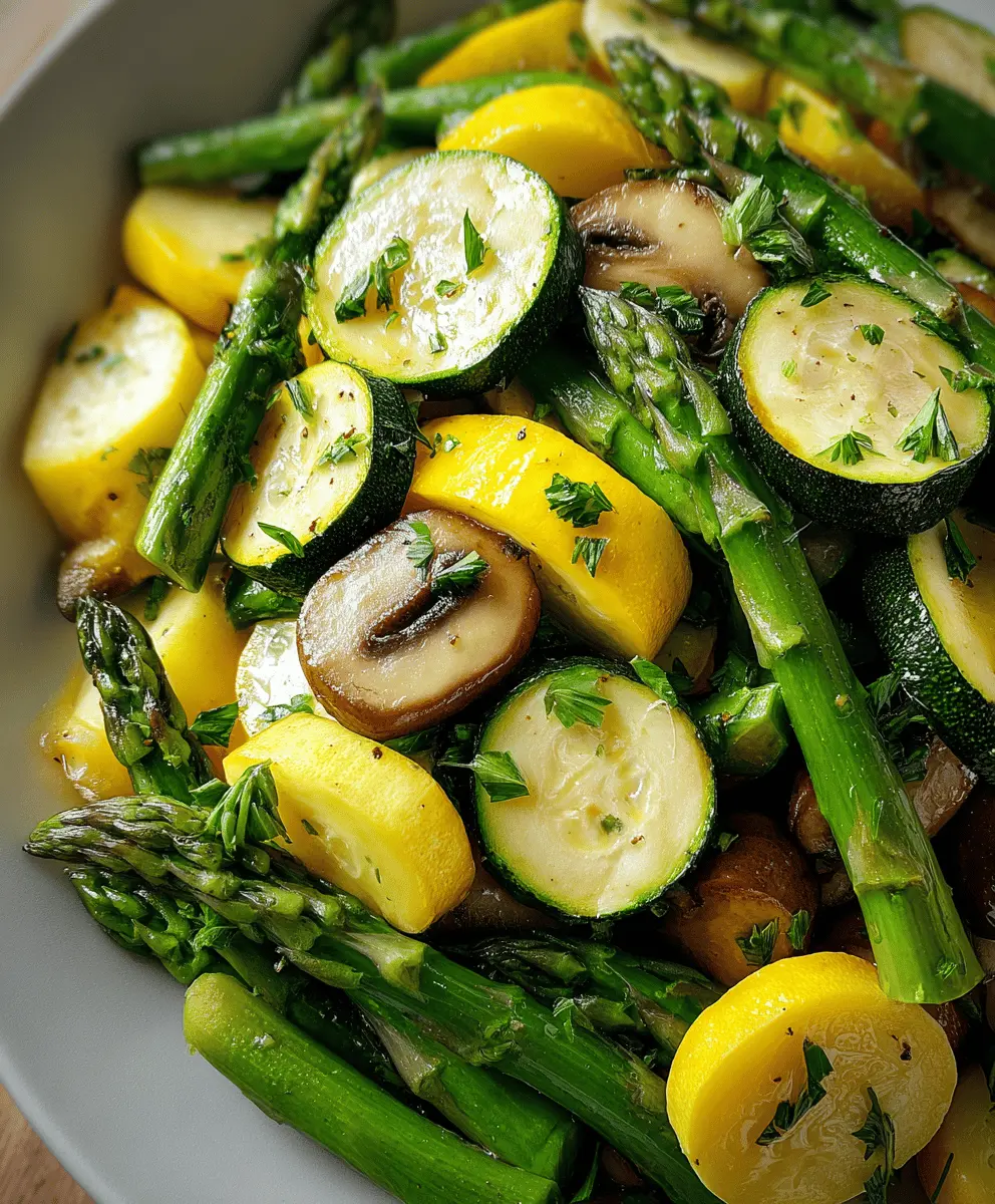Easy Flavorful Asparagus with Zucchini and Squash