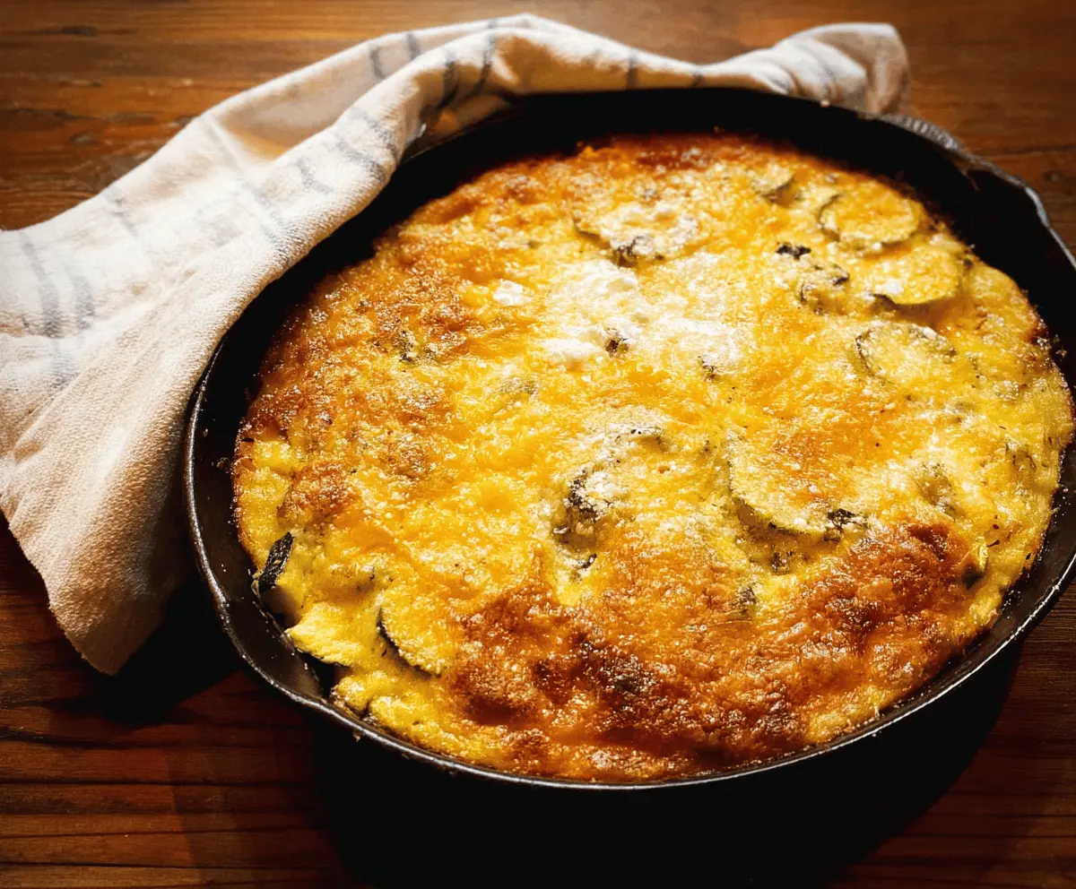 Easy Cheesy Green Chile Yellow Squash Casserole